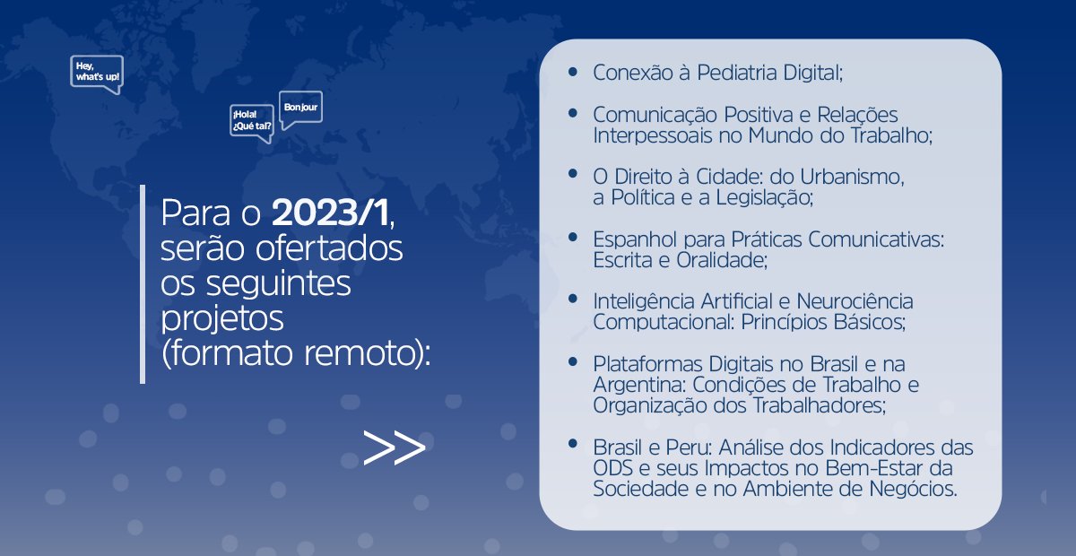 faculdade_faseh's tweet photo. Eu ouvi oportunidade de internacionalizar a vida acadêmica? 😱 

Inscreva-se em nossos Projetos de Extensão Internacional e adicione essa experiência única ao seu currículo! 

Acesse o edital: https://t.co/nQ3EFQyJgQ

#Faseh https://t.co/IRm6zoSezN