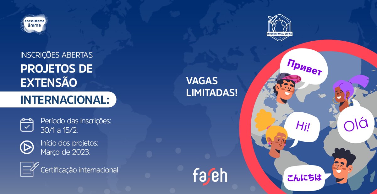 faculdade_faseh's tweet photo. Eu ouvi oportunidade de internacionalizar a vida acadêmica? 😱 

Inscreva-se em nossos Projetos de Extensão Internacional e adicione essa experiência única ao seu currículo! 

Acesse o edital: https://t.co/nQ3EFQyJgQ

#Faseh https://t.co/IRm6zoSezN
