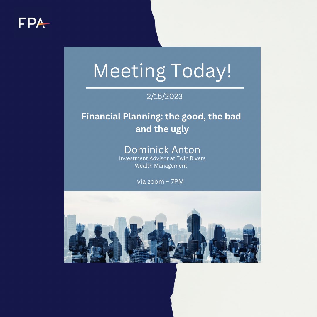 Join us tonight at 7PM to hear from Dominick Anton who is an Investment Advisor at Twin Rivers Wealth Management. 

zoom link https://csus.zoom/j/83766837418

Hope to see you there!!