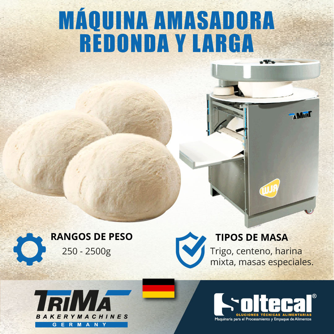 SOLTECAL's tweet image. La moldeadora automática TRIMA es ideal para pan en la mejor calidad artesanal,  moldeador largo con ajuste fácil y simple. Su producción de salida es de aproximadamente 900 piezas/hora.
.
.
#bakerymachines #trigo #masamadre #hablemosdepan #bakeryoven #panadería