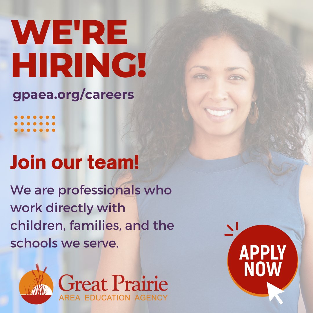 Great Prairie AEA on Twitter "📣 Join our team! 📣 We are professionals