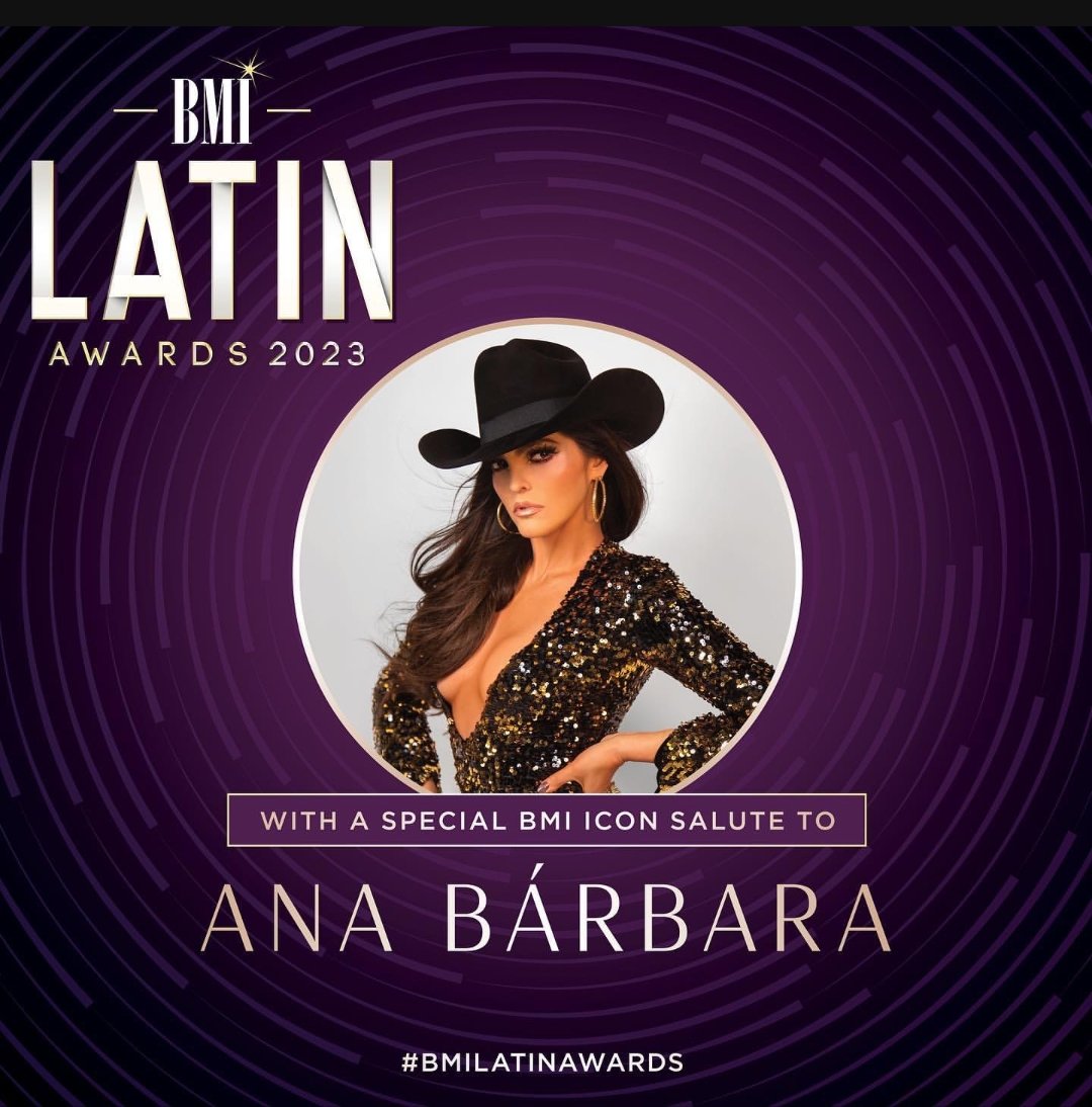 La reina de la música grupera @anabarbaramusic, será homenajeada en la XXX edición anual de los #BMILatinAwards @bmi a realizarse el próximo 21 de marzo. #MMH. @prensadanna.