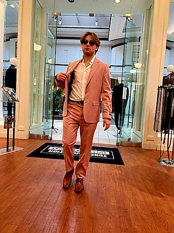 TuxedoJunction1's tweet photo. What's new for 2023!?

How about our new line of "Shark Skin🦈" Slim fit suits, modeled by our very own "Jimmy Tux"!

Try it in blue🔵, too!
Available at all TJ locations! https://t.co/IM4OPqjLJ6