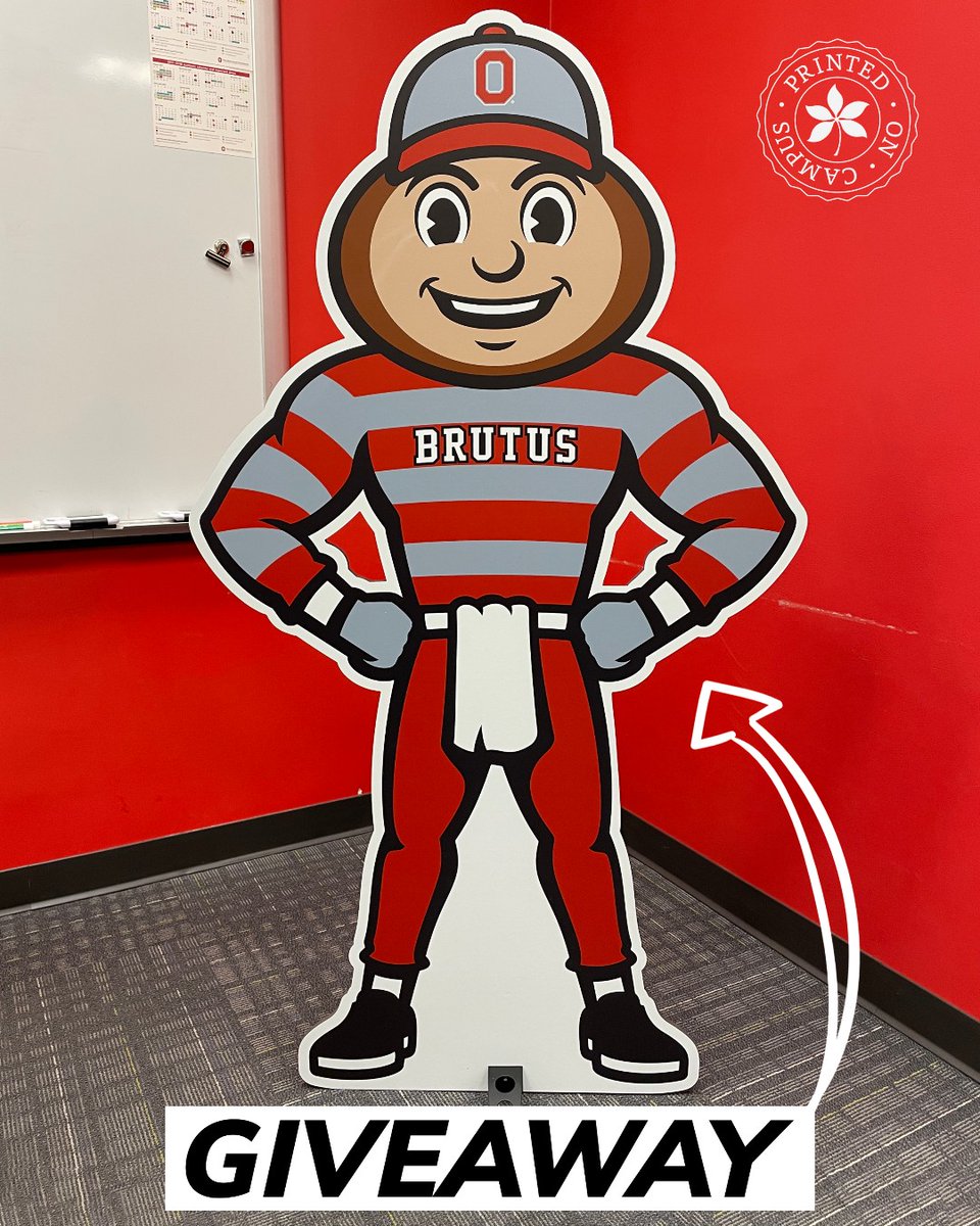 🚨 GIVEAWAY 🚨

What's a better house/office decoration than this <a href="/Brutus_Buckeye/">Brutus Buckeye 🌰</a> cutout? All you have to do for a chance to win this high-quality UniPrint cutout is follow us and retweet this tweet!

Giveaway ends on Tuesday, Feb. 21 at noon. Winner will be selected randomly.