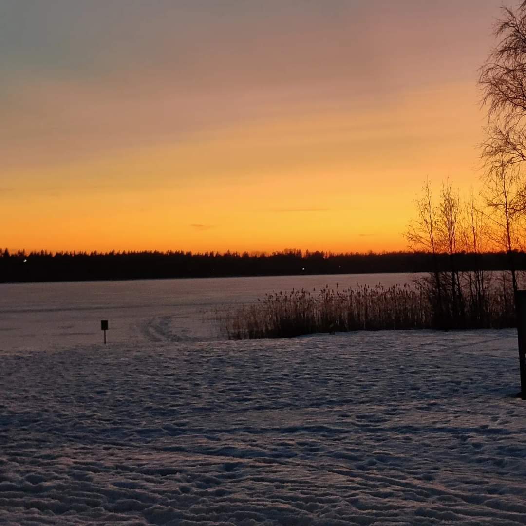 Iltaisin ✨ #sunset #skyisonfire #beautifulnight #wintercycling