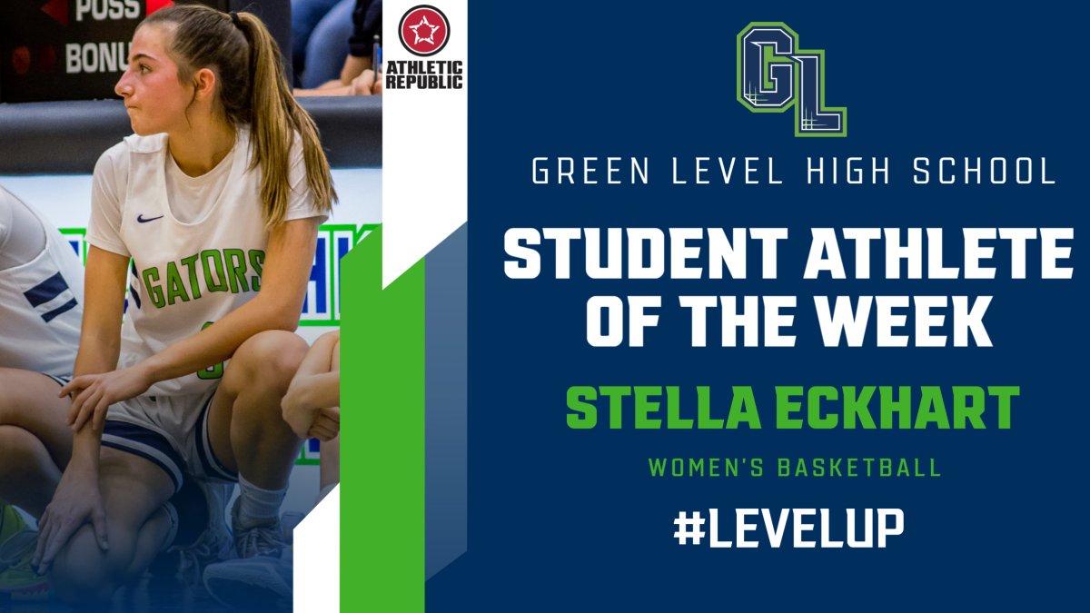 Green Level Athletics Congratulates <a href="/G_L_WBB/">Green Level Women's Basketball</a> Player Stella Eckhart ~ This Week's <a href="/AthRepublicCary/">Athletic Republic Cary</a> Student Athlete of The Week! Keep Up The Great Work On The Court &amp; In The Classroom Stella! #LevelUp🐊🏀📈