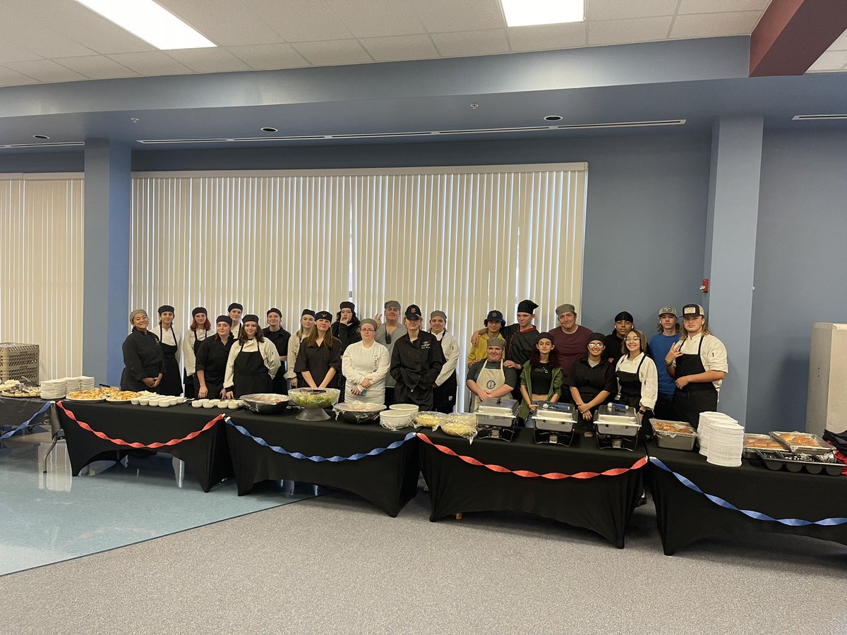 Nice job chefs serving all the principals and district staff