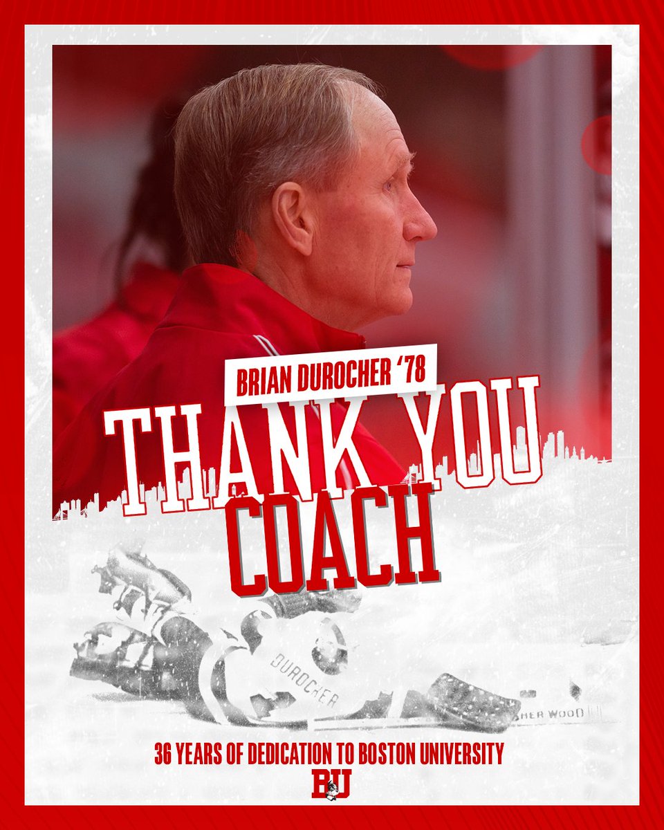 .<a href="/TerrierWHockey/">BU Women's Hockey</a>'s first and only head coach will be retiring at the end of the season after a total of 45 years behind the bench.

Congrats to Brian Durocher '78 on an incredible career. 

As proud of a Terrier as you will ever meet.

#ProudToBU 

goterriers.com/news/2023/2/15…