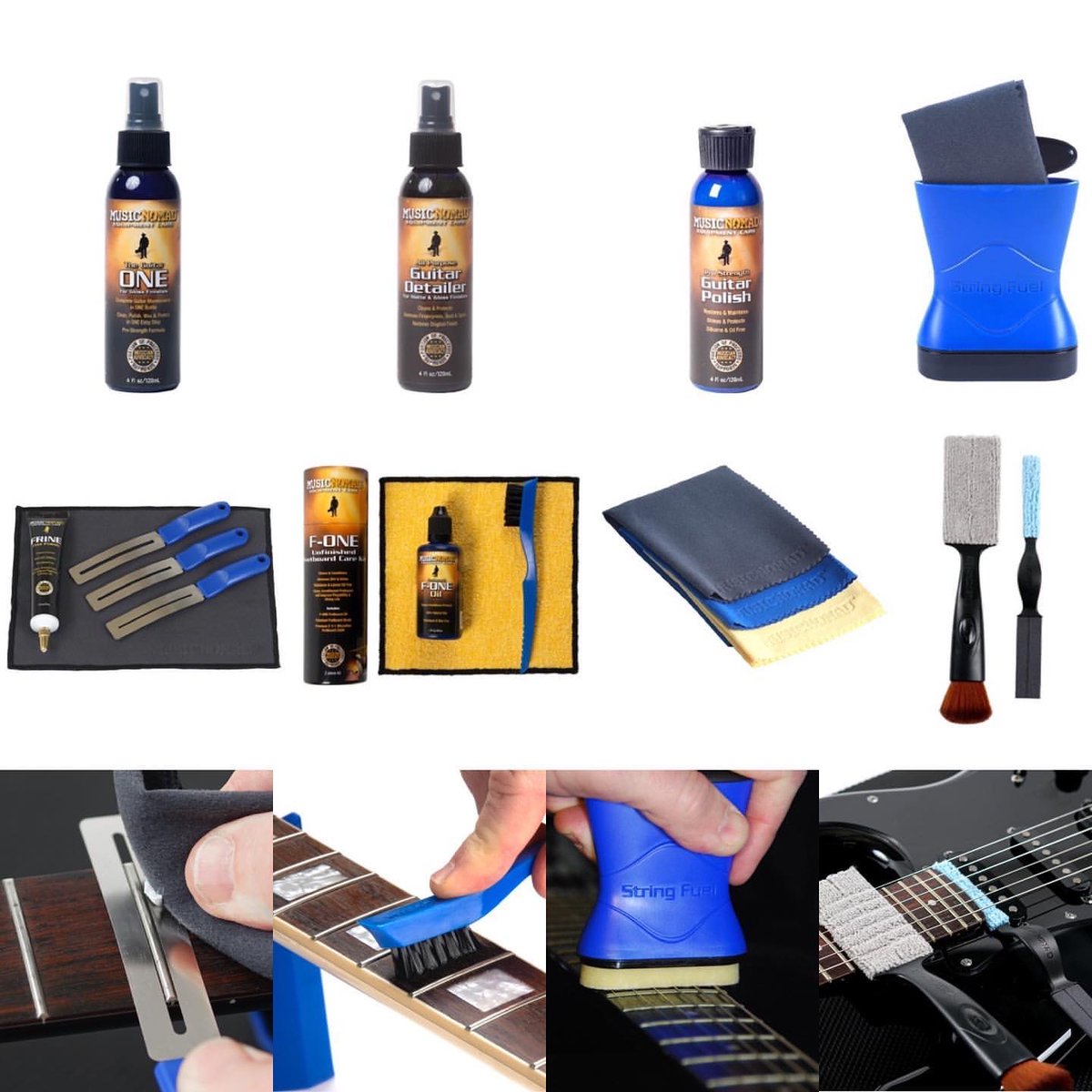 MusicNomadCare's tweet photo. MusicNomad’s Total Guitar Spa Kit includes 15 individual products that are designed for specific tasks depending on what you need to detail, clean, polish, or condition. Don’t forget to take those before and after pictures as no one will believe you and make sure to tag us. https://t.co/d2dZz4DF5T