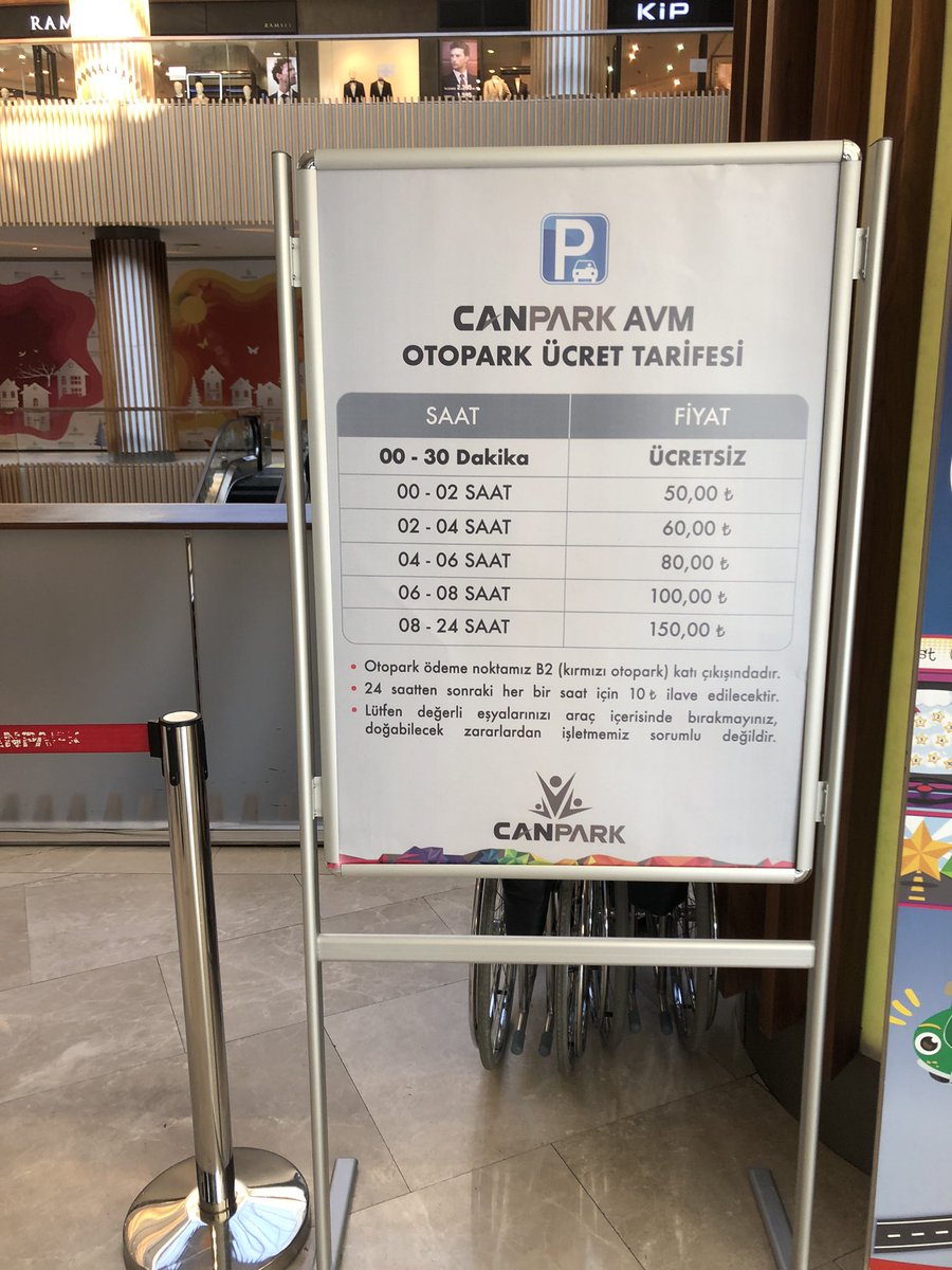 #canparkavm ilk kez hayatımda bi avm otopark ücretli aldığı görüyorum hayırdır !!soygun bu yaptığınız.