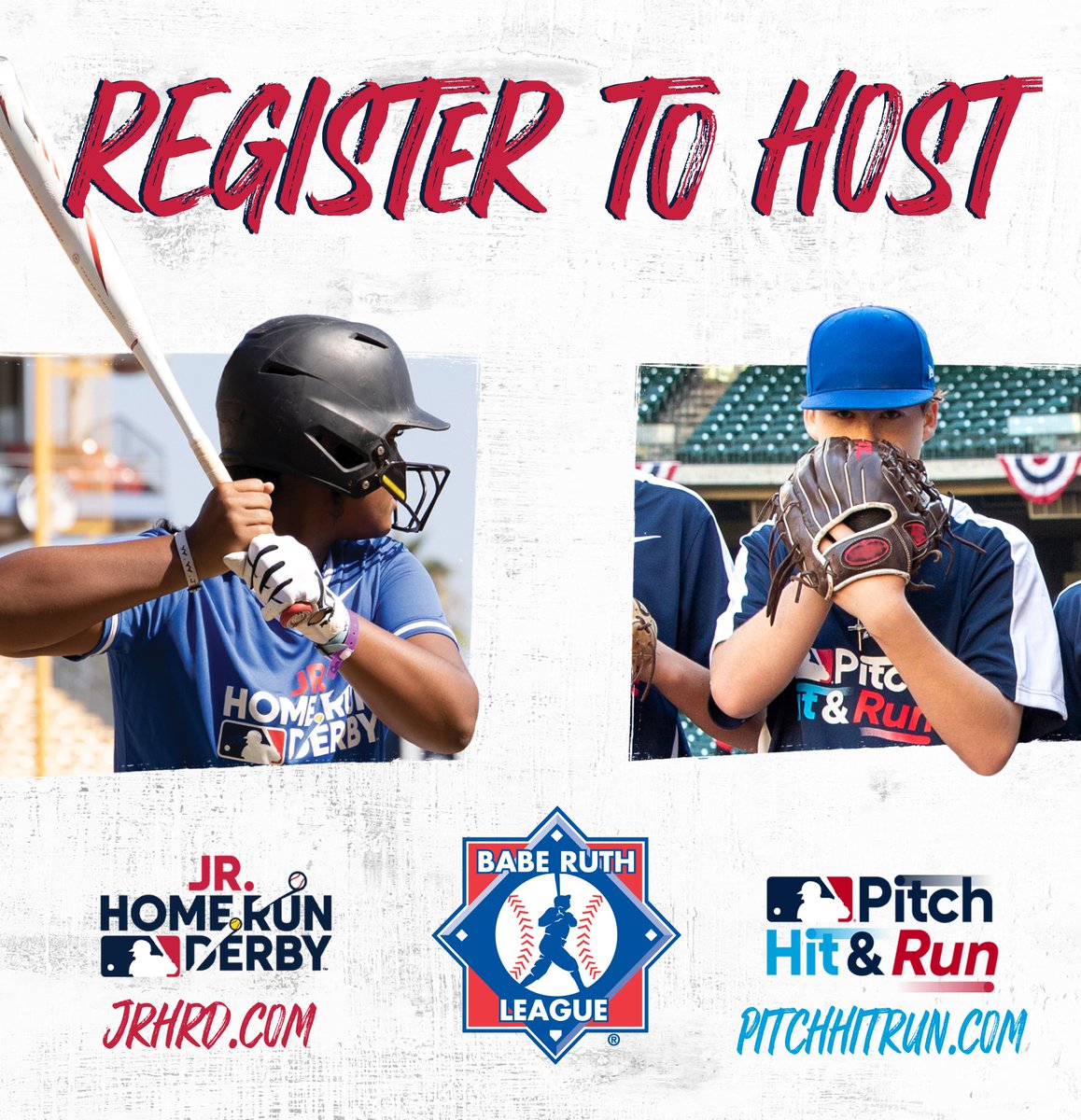 ⚾🥎 Want to send your athletes to the MLB World Series or MLB All-Star Week? Host a free MLB event and give your players a chance to advance all the way to the finals. Check out the links below:
(PHR) mlb.com/pitch-hit-and-…  
(JHRD) mlb.com/junior-home-ru…