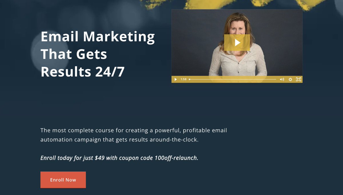 AWeber's tweet photo. Kind words for AWeber's 24/7 Email Marketing Master Class:
"I recommend this course for anyone who either already has an email list or is planning to do so." - Karen K.
π https://t.co/g4Zso4YVae
#emailmarketingcourse #emailmarketing #learnemailmarketing https://t.co/nL0yAFxisQ