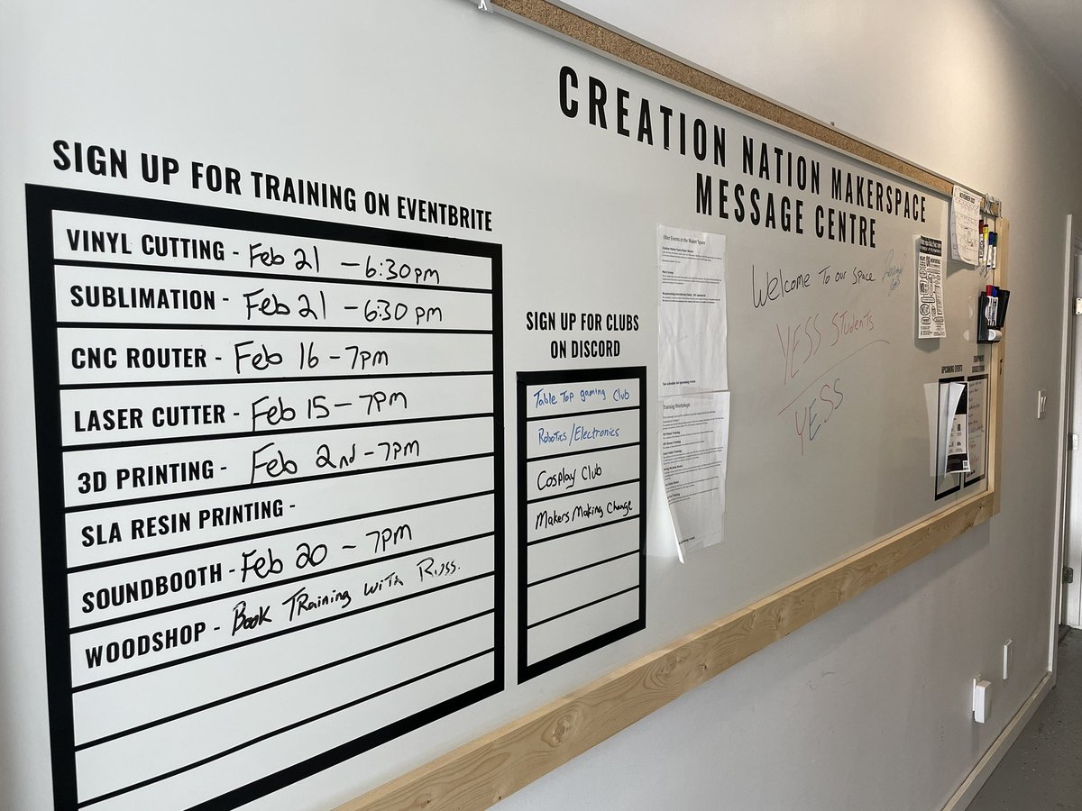 MatteoDiMuro's tweet photo. At creation nation! #ict362 #I4ED this place is basically a #makerspace that you can join for a monthly fee, they are a non profit and I think this might be a great place to take students if your school doesn’t have 3D printers and more! https://t.co/etCwNF7mh6