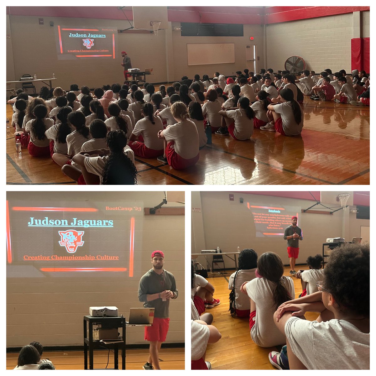 judson_jaguar's tweet image. The Future. #PreAthletics #6thGrade 
It. Begins. Now. 💪🏽💪🏼💪🏾
#Bootcamp2023 #ChampionshipCulture #RocketMentality #JaguarPride @JISD_ATHLETICS @JudsonISD @coachsotopop @TheJeremyWalden @KayoneCarter @Coach_TLara