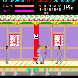 SiliconChronicl's tweet photo. Kung-Fu Master (Irem, 1984, Arcade) https://t.co/w3vqbpsQ6U