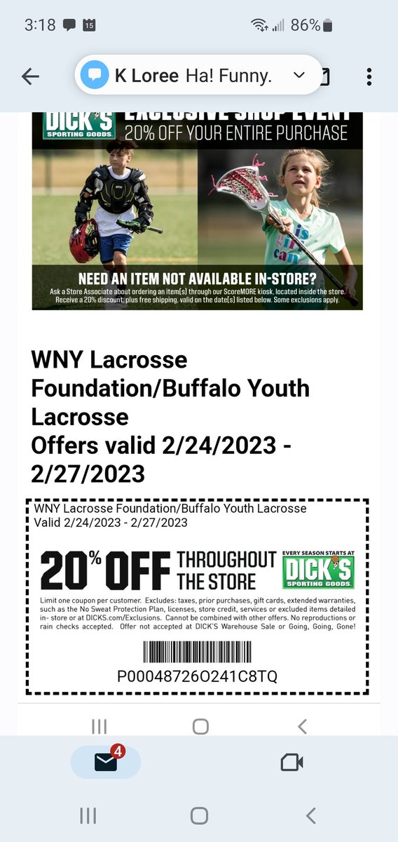 Gear up for the season!! Get to <a href="/DICKS/">DICK'S Sporting Goods</a> for all lacrosse needs. 20% off store wide. 2/24-2/27! WNY Lacrosse Foundation shop days! <a href="/KenmoreLax/">Kenmore Boys Varsity Lacrosse</a> <a href="/lax_nw/">NW Boys Lax</a> <a href="/BPSVarsityLax/">“old” BPS lax site</a> <a href="/BPSathletics/">Buffalo Athletics</a> <a href="/WNYAthletics/">WNY Athletics</a>