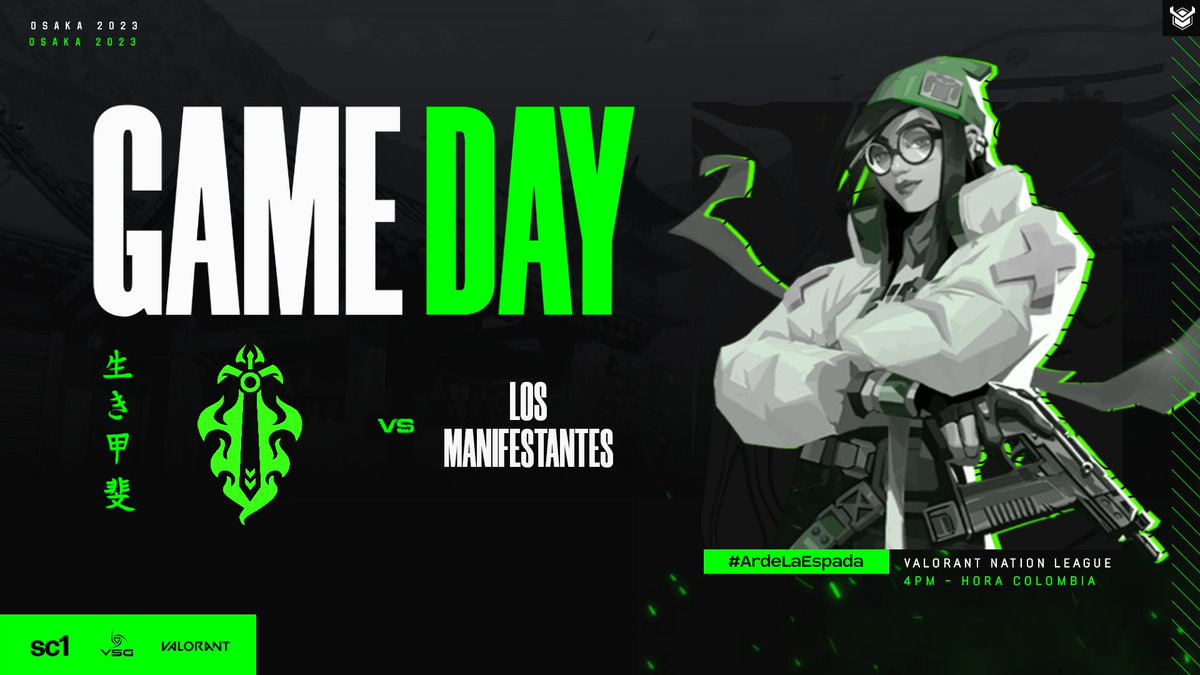 company_osk's tweet photo. #OSKVAL - #ValorantNationalsLeague
Empezamos el día con un poco de #Valorant del bueno, nos vemos en nuestro servidor apoyando a la espada más grande de Colombia ⚔️
🆚 #LosManifestantes
📺 https://t.co/53JeAobcQq
⌚ 16hs
#SomosOsaka #ArdeLaEspada https://t.co/nyfFbTn5eJ