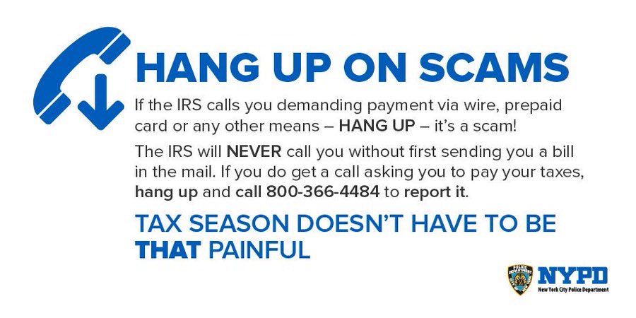 NYPDstatenIslnd's tweet photo. IRS SCAM VIDEO Please click the links watch SCAM videos. #IRSscam #PhoneScam #NYPDCrimePrevention  ——
https://t.co/EI1TJlPNgM
 
Gift Card Scams
https://t.co/PxH5ddCS8T https://t.co/PB3uKEyTgM