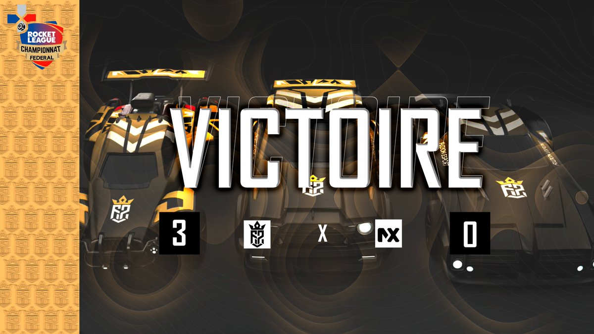 C'EST UNE  DEUXIEME VICTOIRE ! 🚗

Nos joueurs académiques s'imposent contre <a href="/NTHX_Esport/">NTHX_Esport</a> pour le deuxième match du championnat fédéral de la <a href="/ffjv_officiel/">FFJV : Fédération Française de Jeu Vidéo</a> ! 🤩

🚗<a href="/RyzoxRL/">Ryzox</a>
🚗@Luc29747724
🚗<a href="/Katakuri944/">Katakuri_</a>