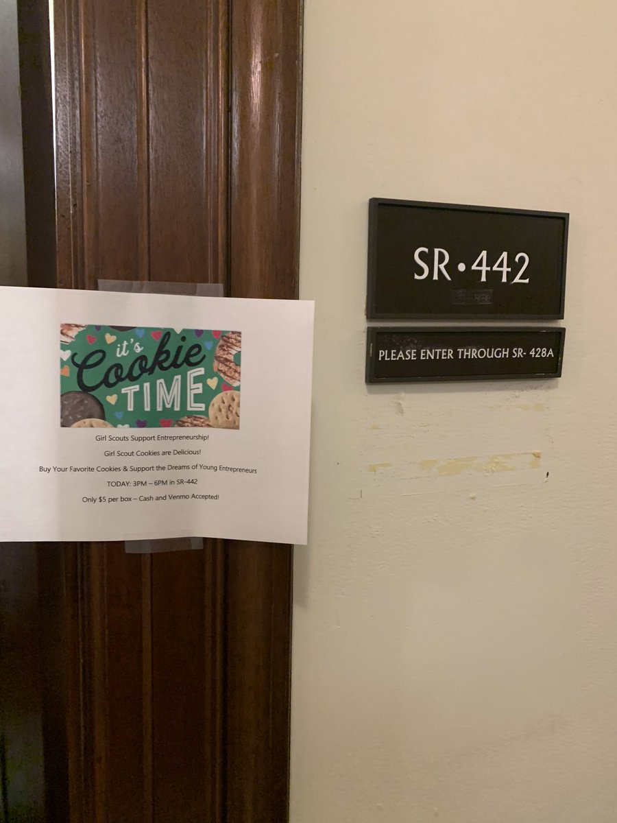 paigelindgren_'s tweet photo. A lot of entrepreneurship going on today in @SmallBizCmteGOP… 🍀

🚨 Girl Scout cookies on sale now until 6pm in Russell 442! https://t.co/G7DlcQAVgL