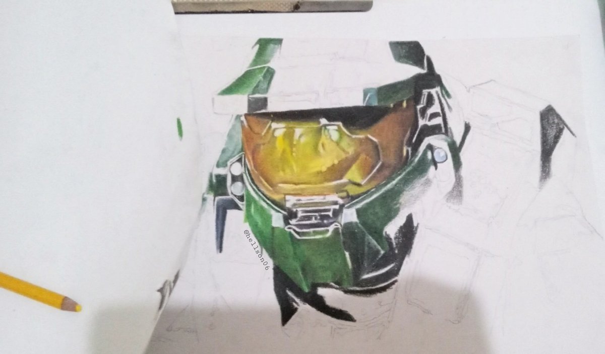 Hellson0061's tweet photo. Master chief says...'Boo!'
@Halo
Drawing one of my favorite armors, the Mark VI from Halo 2 anniversary, I really enjoyed the final finish! ❤️
#HaloSpotlight #Halo #halodraw #halomcc #draw #sketch #HaloInfinite https://t.co/auVftLw4VW