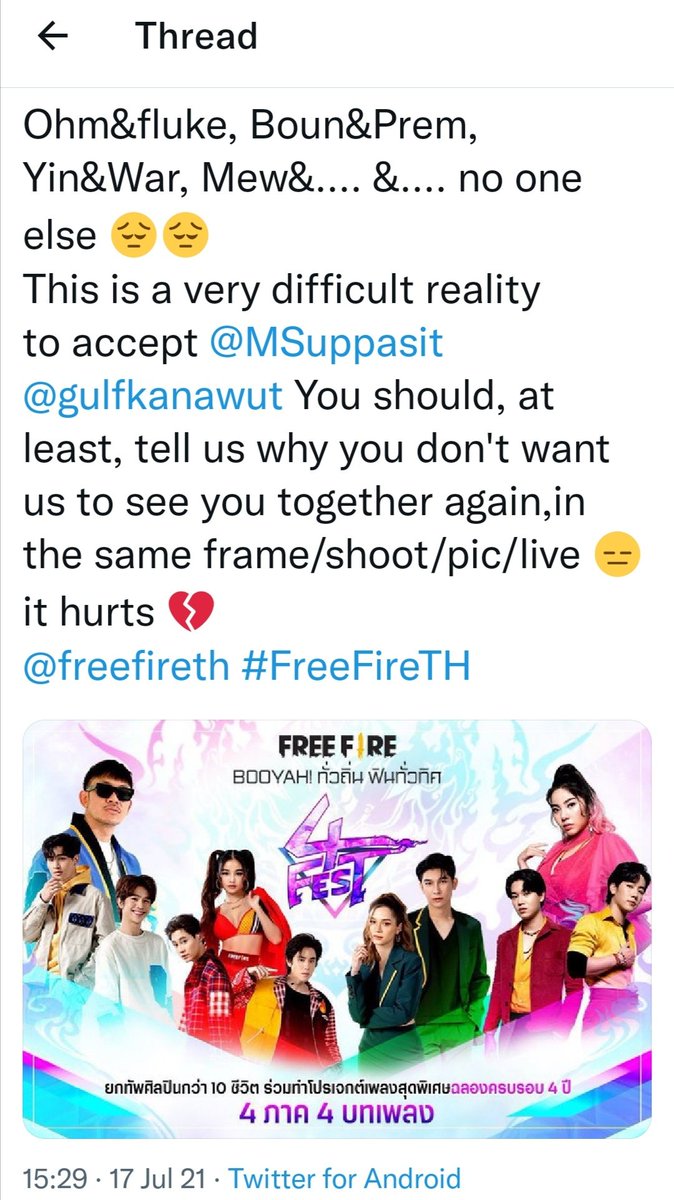 cazz_8's tweet photo. This is a a little example of what M has to put up with for like 2 years now.
Fans getting angry at brands for not having the guys do cp work and threatening to boycott his work.
Attacking other people he has worked with cos Ml's liked the partnership. https://t.co/dRttJbIiND