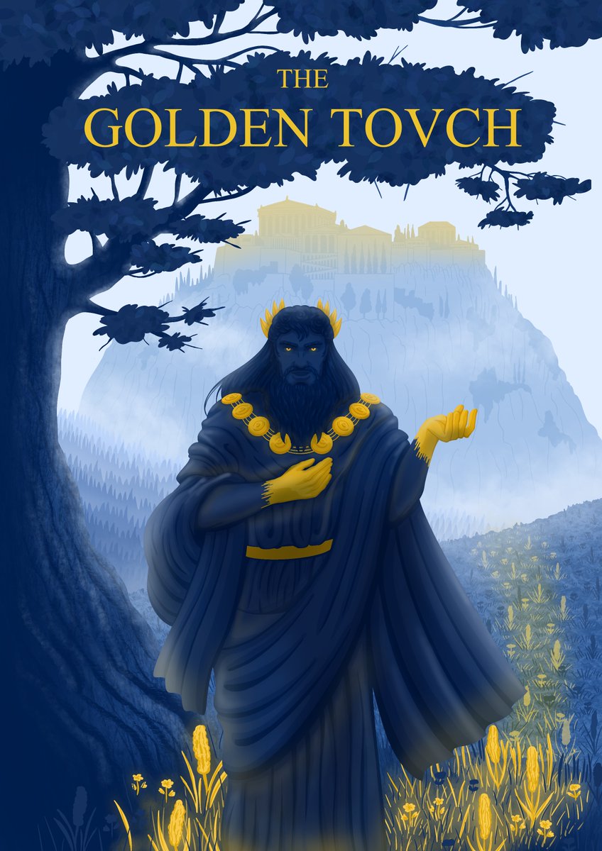 Mida_DAO's tweet photo. The Golden Touch: variant cover by @MarukinaFiore  

Our *GEN-0* will represent, as already anticipated, the cover (in 4-5 variants) of the graphic novel entirely dedicated to the world of Ancient Greece. 

The first issue will be dedicated to the entire story of King Mida https://t.co/BAk951nKEg