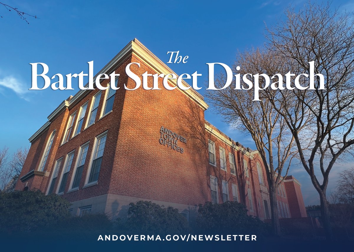 This week's Bartlet Street Dispatch covers the FY 2024 budget recommendation, Monday's meeting of the Andover Select Board, the upcoming Town Election, and much more. Check out the latest edition and subscribe to the Dispatch today at: andoverma.gov/dispatchfeb14