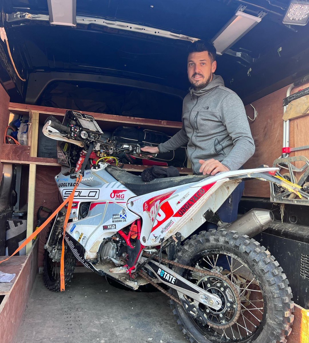Reunited in Marseilles 😀 I was genuinely excited to see this bike again. She needs a bit attention now after <a href="/dakar/">DAKAR RALLY</a> and being sat in shipping container for a month to get home. Cheers <a href="/CoUggly/">UGGLY & CO</a> for lending me your van 👍🏻 

#DouglasToDakar