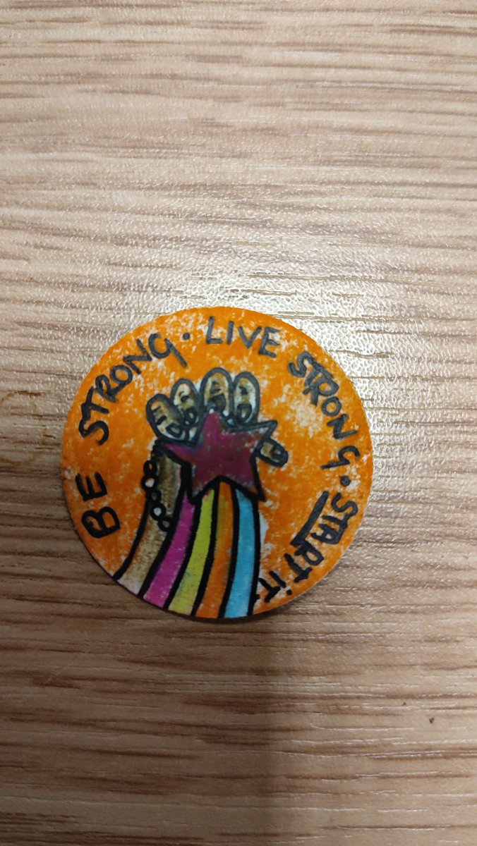 ArtsforLife22's tweet photo. We have been making badges in our Arts for Life group... A great way to get across your message! 
With thanks to @TNLComFund  lottery awards for all 👏 https://t.co/P5BWBmlUEe
