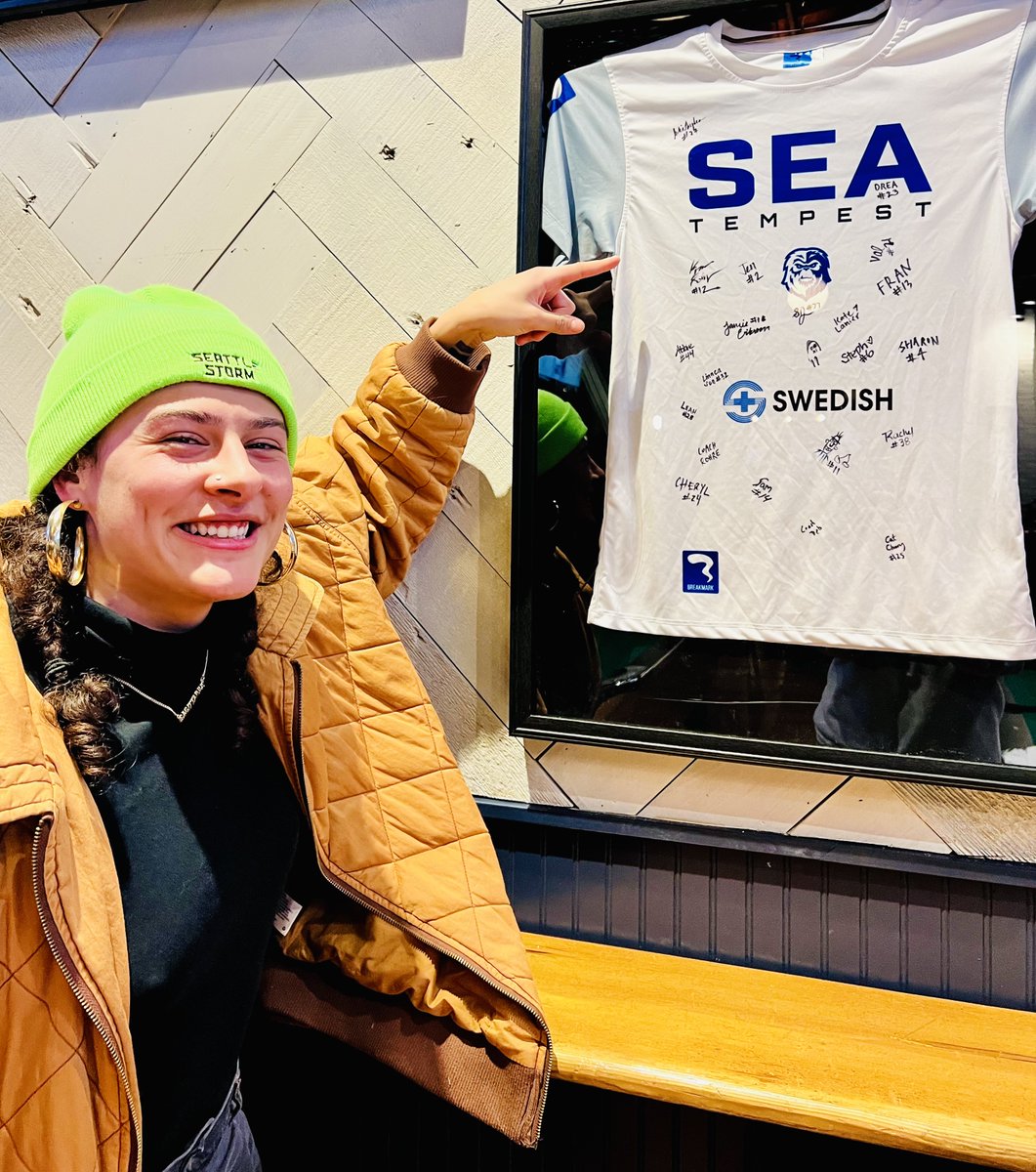 The 2022 Western Ultimate League Champions <a href="/Seattle_Tempest/">Seattle Tempest</a> dropped off a team-signed jersey for us to display at the pub this week. How awesome is that?! Follow the team to find out more about the sport, their upcoming season, and more!