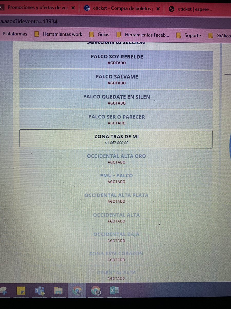 pcaerikav's tweet photo. Nada que hacer @eticketCOL @QuinteroCalle @RBD_oficial @karolg nos quedamos por fuera 😔 https://t.co/MkuBIuJ1R5