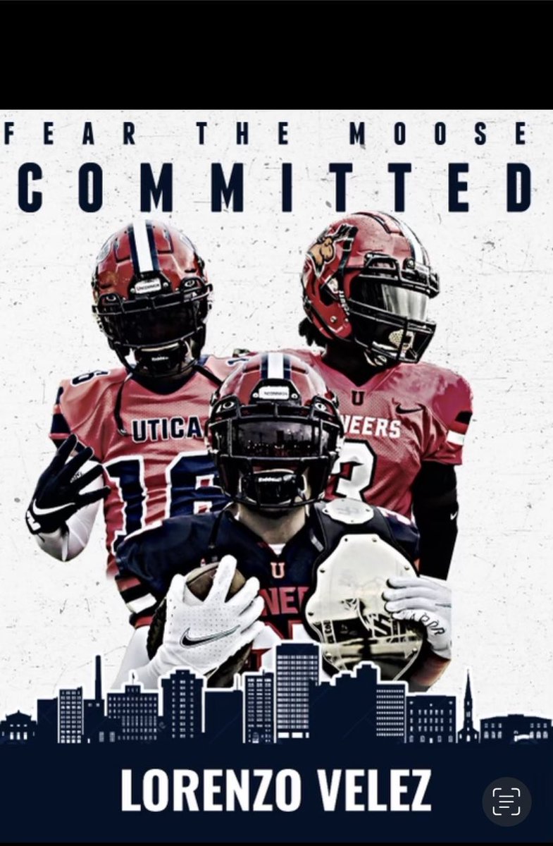 Lorenzovelez10's tweet photo. I’m very excited to play football and pursue my education at Utica University! Thank you to everyone who has helped me along the @WardMelvilleFB @CoachGerbino #uticafootball https://t.co/dyfHrEqT7d