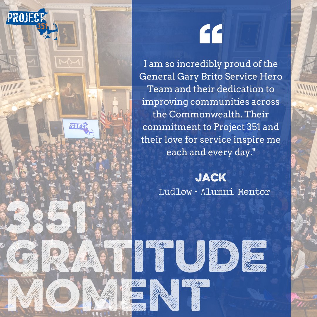 Today's #GratitudeMoment is brought to you by Alumni Mentor Jack of Ludlow!
