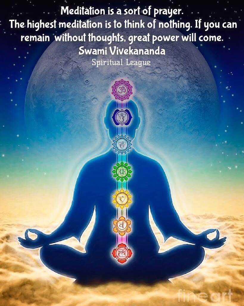 MeditationEvent's tweet photo. Meditation is a sort of prayer. The highest meditation is to think of nothing. If you can remain without thoughts, great power will come. ~ Swami Vivekananda https://t.co/0CpMt0NjgH