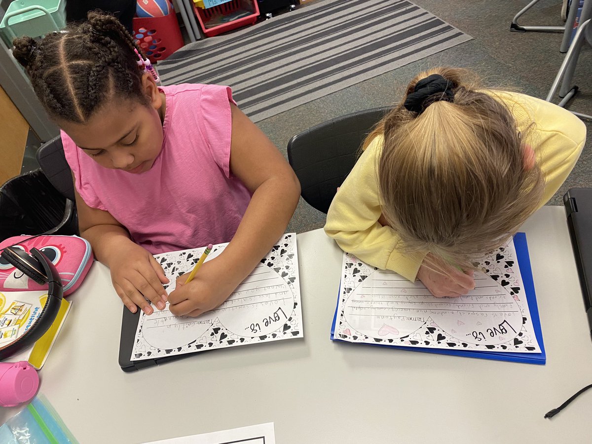 Writing about what love is.💕<a href="/Longbranch_Elem/">Longbranch Elem.</a> <a href="/sarah_waddill/">Ms. Waddill 3rd</a>