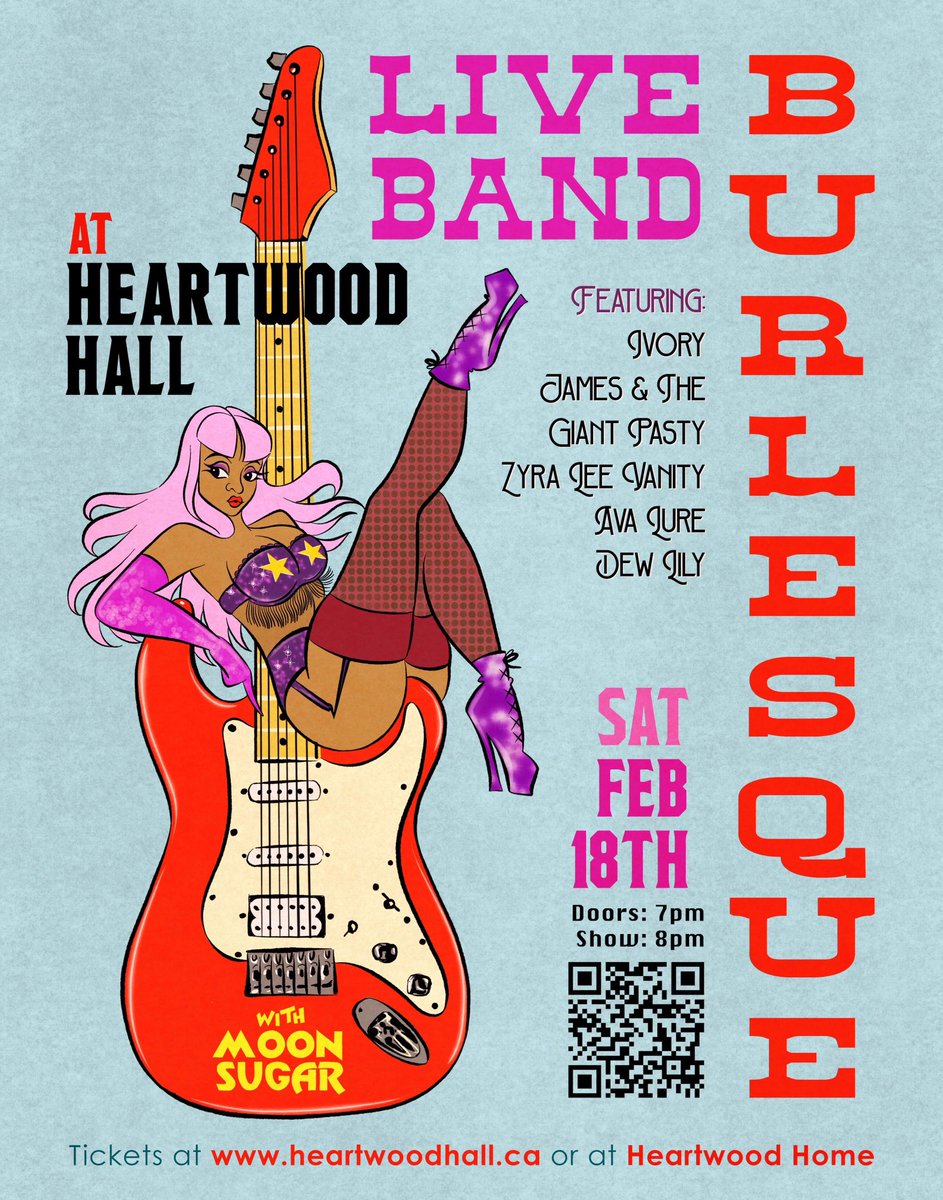 This Saturday February 18th I can’t wait to bump n’ grind at Live Band Burlesque in Owen Sound!💕