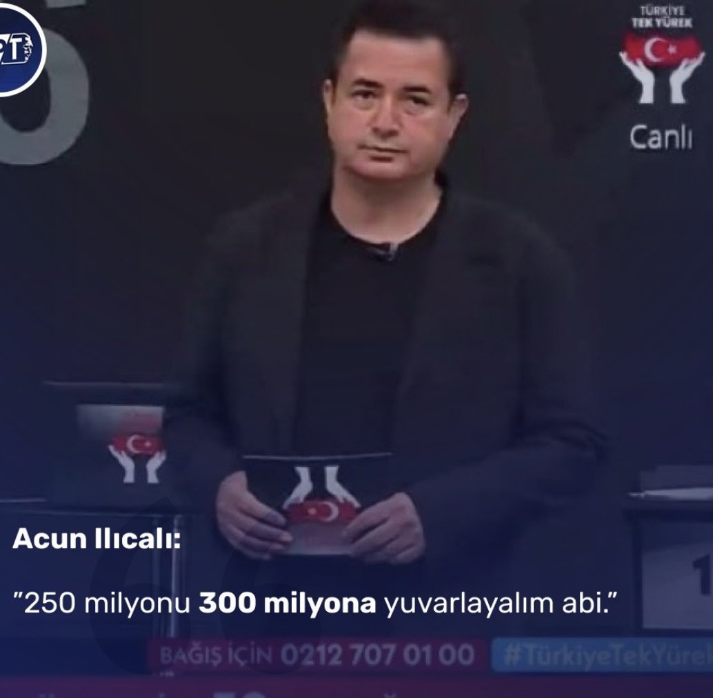 Adam 250 milyon lirayı 300 milyon liraya yuvarladı. Yuvarladığı sayı 50 milyon lira. Ya bunlar normal miktarlar ya biz hakikaten çok fakiriz. #acun #tekyurek