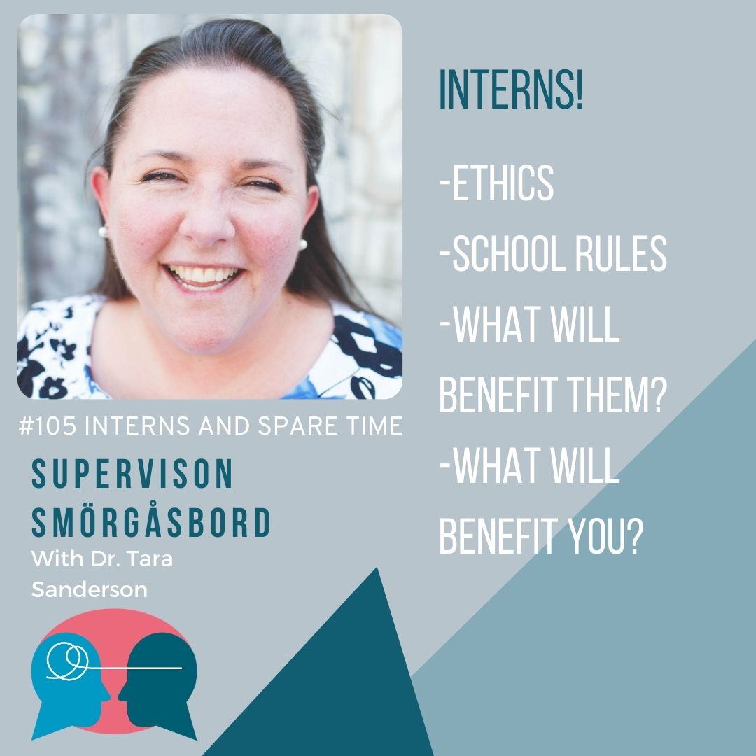 Have you listened to the new episode yet? What did you think? In episode #105 I go over some useful and ethical ways you can have interns use their spare time! Listen wherever you get your podcasts or on my website drtarasanderson.com/episode-105