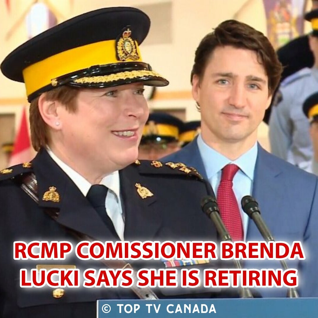 TOPTvcanada's tweet photo. RCMP Commissioner Brenda Lucki has announced her retirement, CBC News has confirmed. She's expected to step down from the top job next month, according to sources with knowledge of her decision. 
#Canada #RCMP #Brendalucki #Commissioner  #Ottawa https://t.co/hss26tllGc