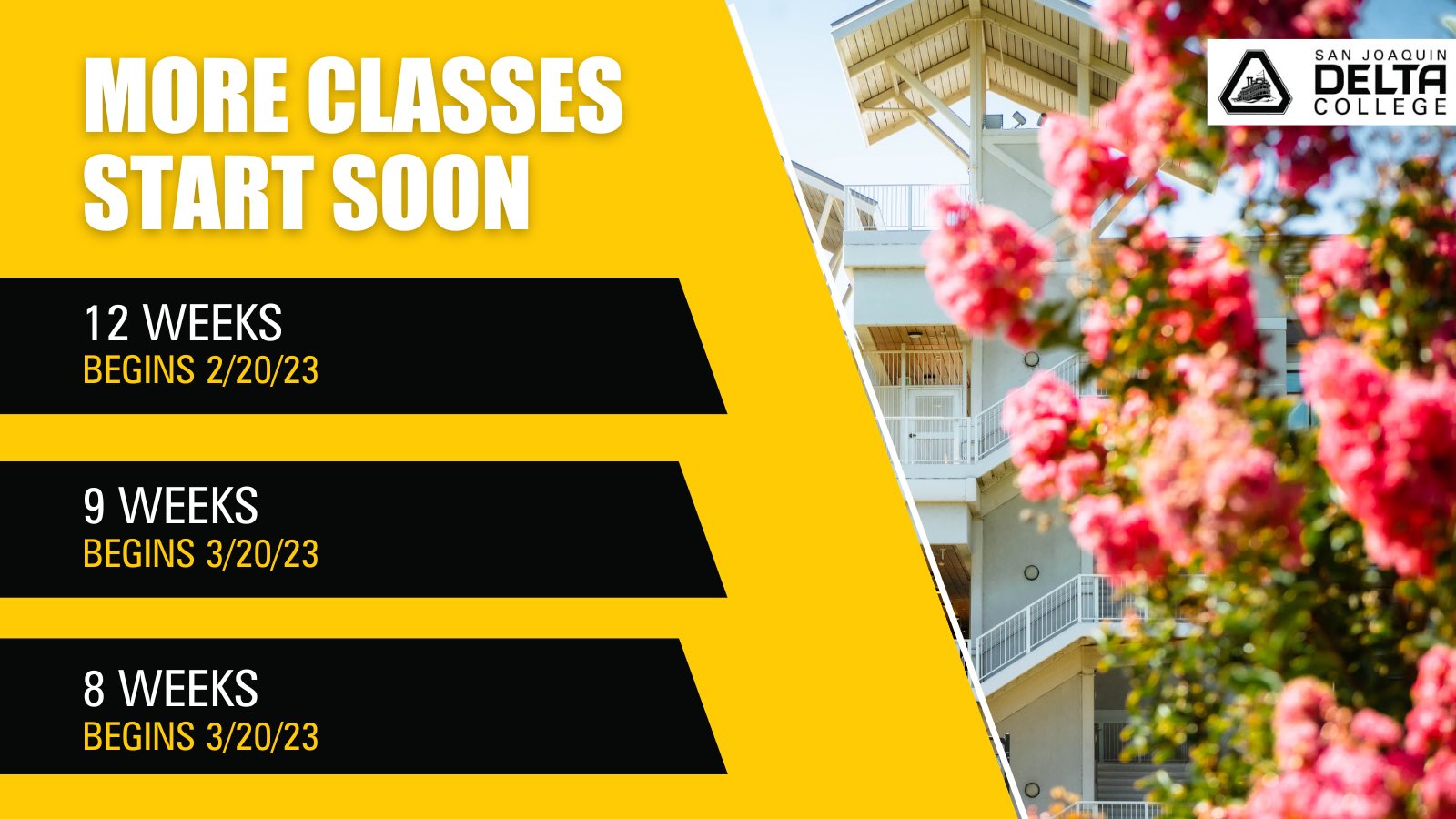 SJ Delta College on Twitter "Spring semester has begun, but you can