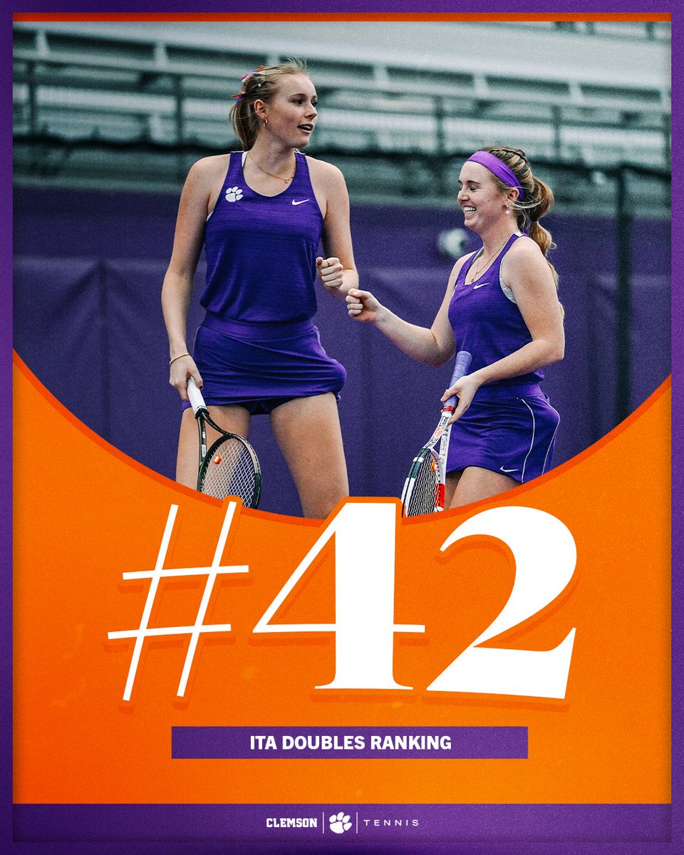 Dynamic Duo 👯‍♀️

Jenna Thompson and Samantha Buyckx have been ranked No. 42 in the latest ITA Doubles Rankings 👏👏

FULL STORY: clemsontigers.com/buyckx-thompso…