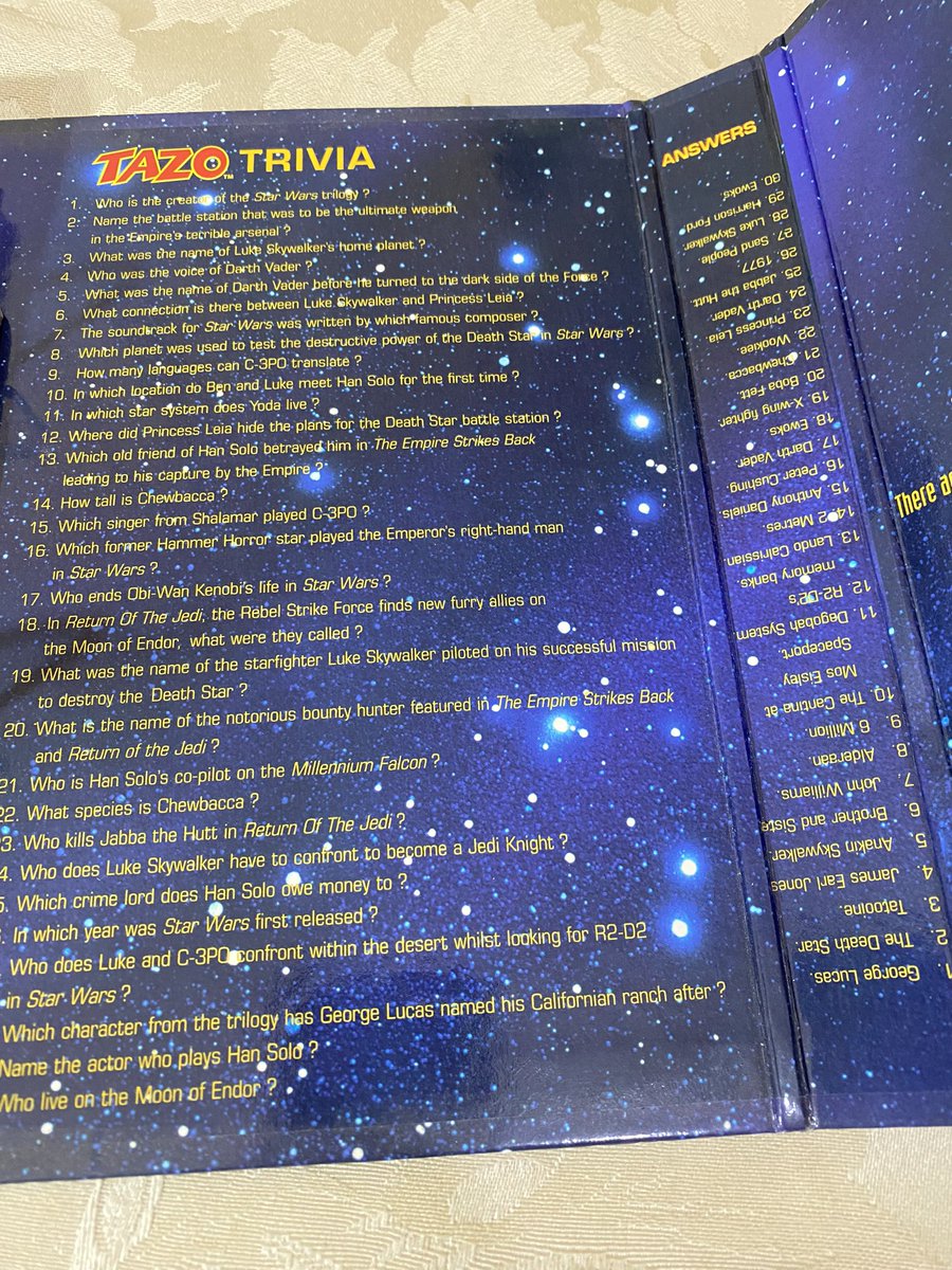 Spectralbub85's tweet image. I’m fairly certain Star Wars Tazo trivia number 15 is completely made up. 👀