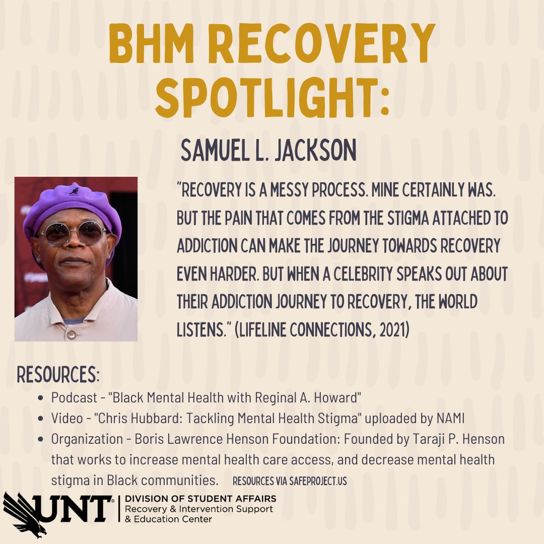 Black History is then AND now! Here are some people you may know and a little bit of information about their path on recovery, Happy Black History Month❤️
#blackhistorymonth #bhm #unt #untrecovery #blackpeopleinrecovery