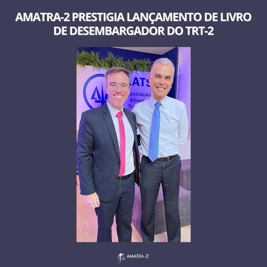 Amatra_2's tweet photo. Na data de ontem (14/02), a AMATRA-2 participou do lançamento da obra _“Manual de Direito do Trabalho”_, de autoria do desembargador Homero Batista. O evento foi realizado na AATSP.

A AMATRA-2 foi representada por seu diretor secretário, juiz André Eduardo Dorster Araujo. https://t.co/OJOrGNO8Oj