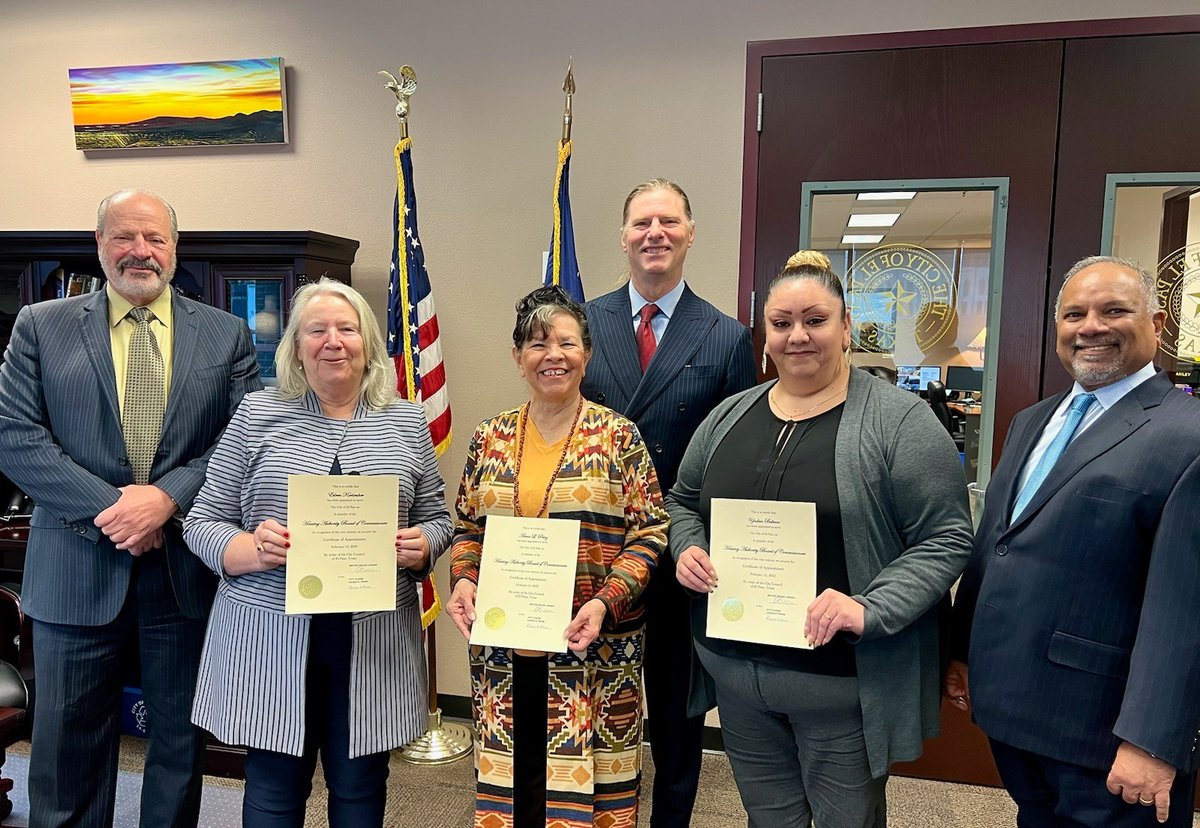 homeeptx's tweet photo. We are thrilled to have  Chairperson Karlsruher, Vice-Chair Perez, and Commissioner Beltran continue their service on the board of directors at HOME under Mayor Oscar Leeser's re-appointment. 
#EPHOME https://t.co/ulU47sK89X