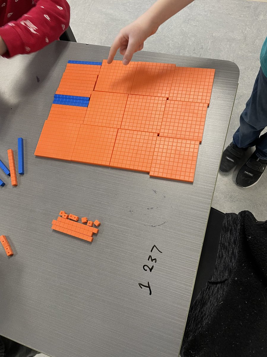 MsSigurdson's tweet photo. This week, morning math challenges have been a hit! 

Challenge 1: skip count by 2’s or 5’s, from 100 to 210, in 7 minutes.

Challenge 2: Use base ten blocks to represent a number on the board.
@MollyBrant_LDSB https://t.co/9HN6iPQRos