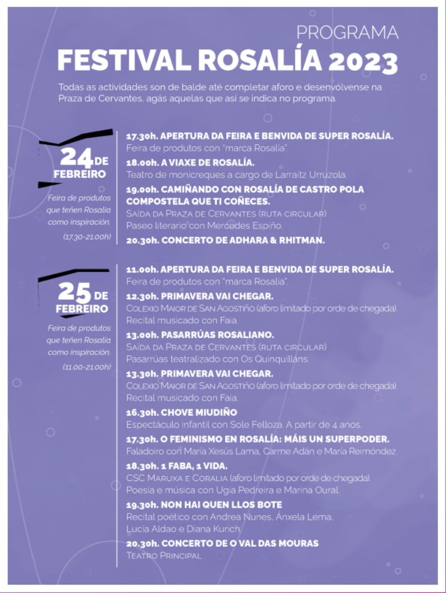 Tendes unha cita con nós!
🗓️ Sábado 25 de febreiro
🕣 20:30
📍Teatro Principal (Santiago de Compostela)
#OValdasMouras #OVDM #BruixesiPoetes #Rosalía #FestivalRosalía #SantiagodeCompostela #concierto #Galicia #poesia