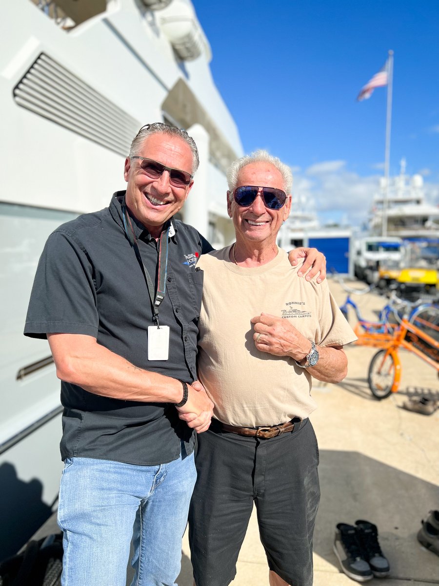 Dennis LOVES running into old friends in the industry! #yachtingindustry