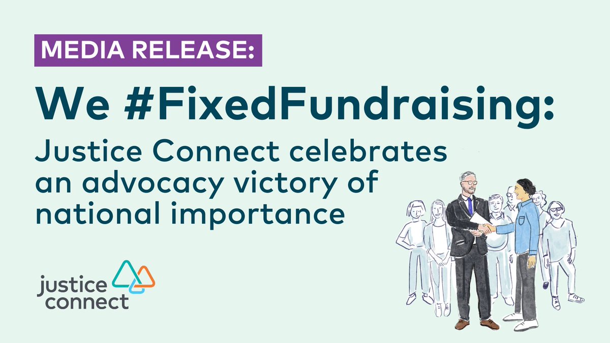 Justice_Connect's tweet image. 🎉We #FixedFundraising!

Cwth, state &amp;amp; territory Treasurers have agreed to nationally consistent fundraising principles: an historic win for the charity sector

🤝60K charities will be freed from debilitating red tape &amp;amp; can focus on supporting communities

justiceconnect.org.au/media/we-fixed…